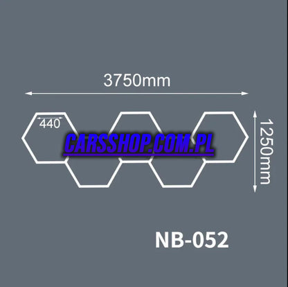 Lampy LED Hexagon do garażu, studia