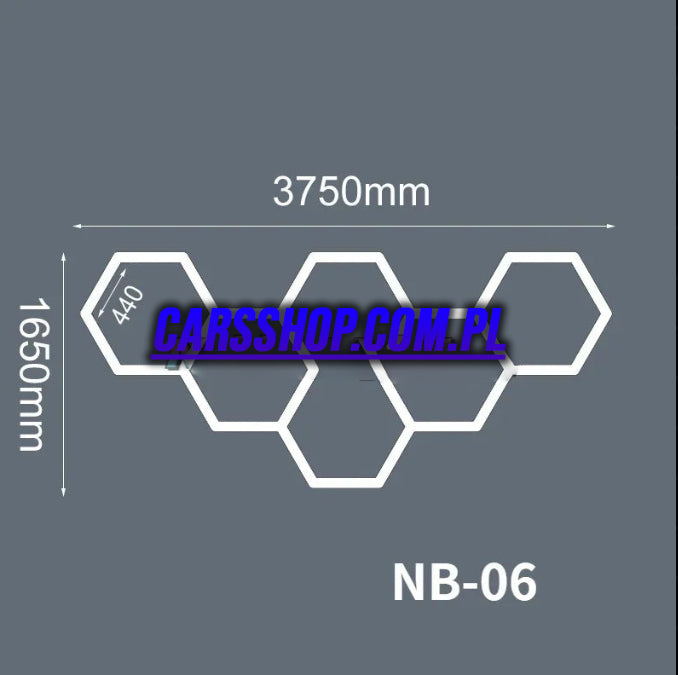 Lampy LED Hexagon do garażu, studia