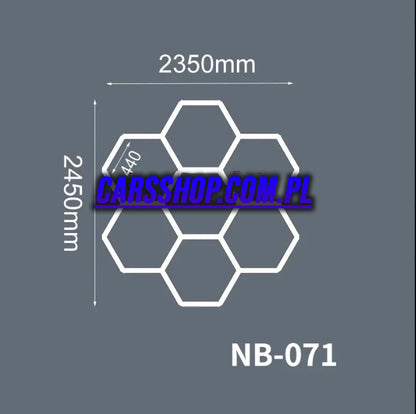 Lampy LED Hexagon do garażu, studia