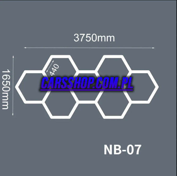 Lampy LED Hexagon do garażu, studia