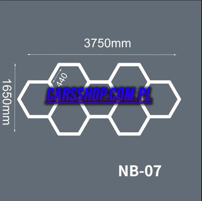 Lampy LED Hexagon do garażu, studia