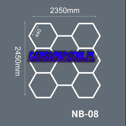 Lampy LED Hexagon do garażu, studia
