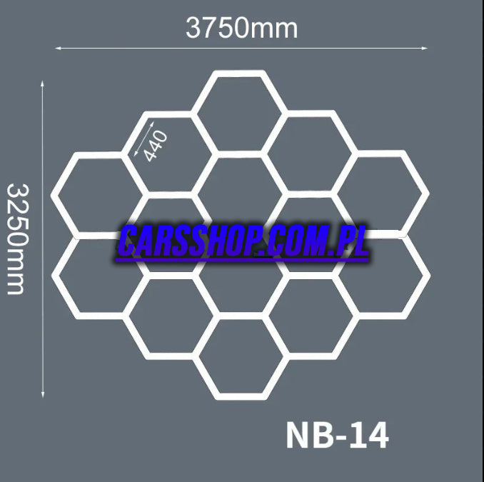 Lampy LED Hexagon do garażu, studia