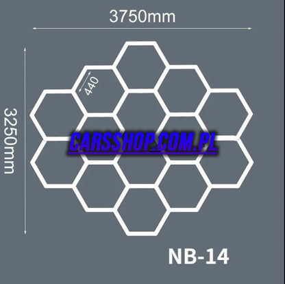 Lampy LED Hexagon do garażu, studia