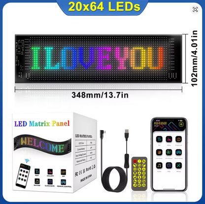 Pasek Led Matrix Pixel Bluetooth do samochodu