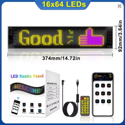 Pasek Led Matrix Pixel Bluetooth do samochodu