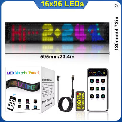 Pasek Led Matrix Pixel Bluetooth do samochodu