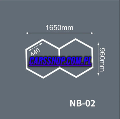 Lampy LED Hexagon do garażu, studia