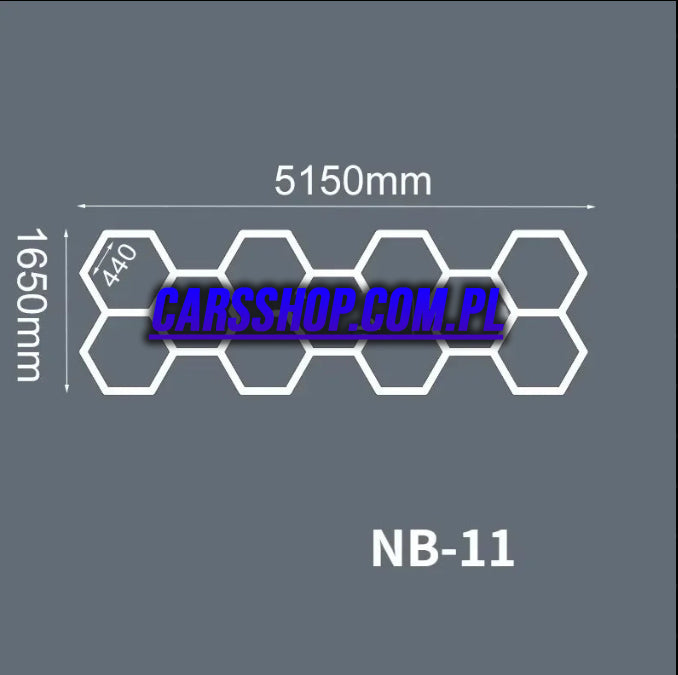 Lampy LED Hexagon do garażu, studia