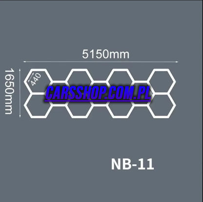 Lampy LED Hexagon do garażu, studia