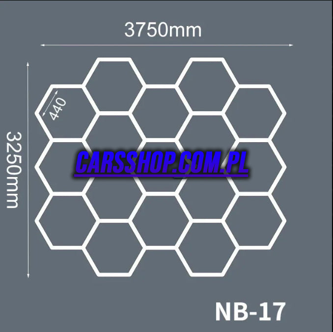 Lampy LED Hexagon do garażu, studia