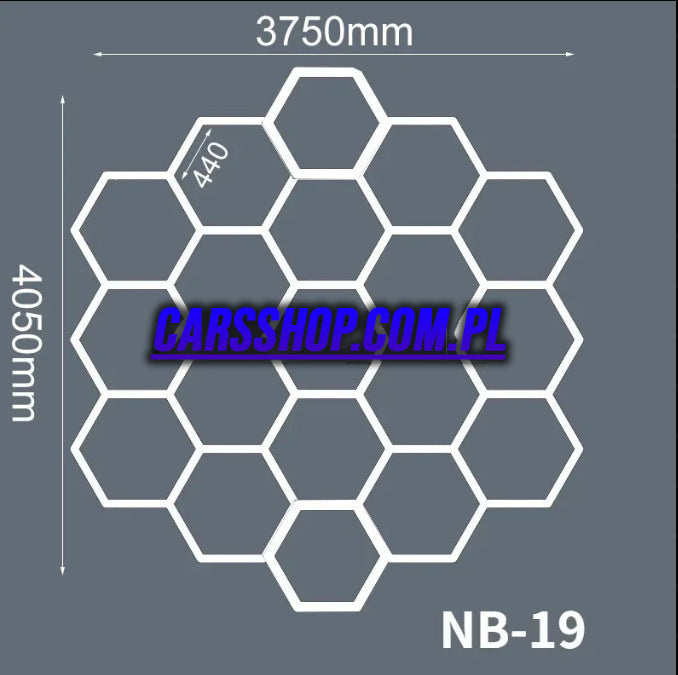 Lampy LED Hexagon do garażu, studia