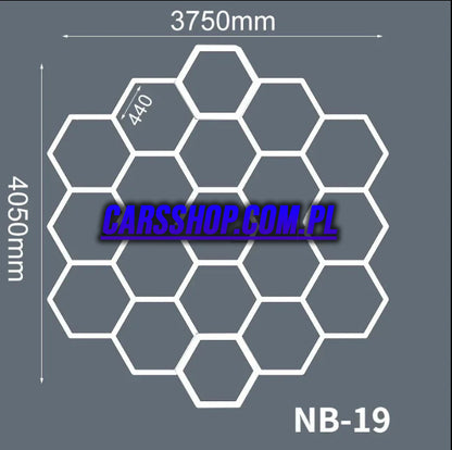 Lampy LED Hexagon do garażu, studia
