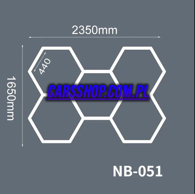 Lampy LED Hexagon do garażu, studia