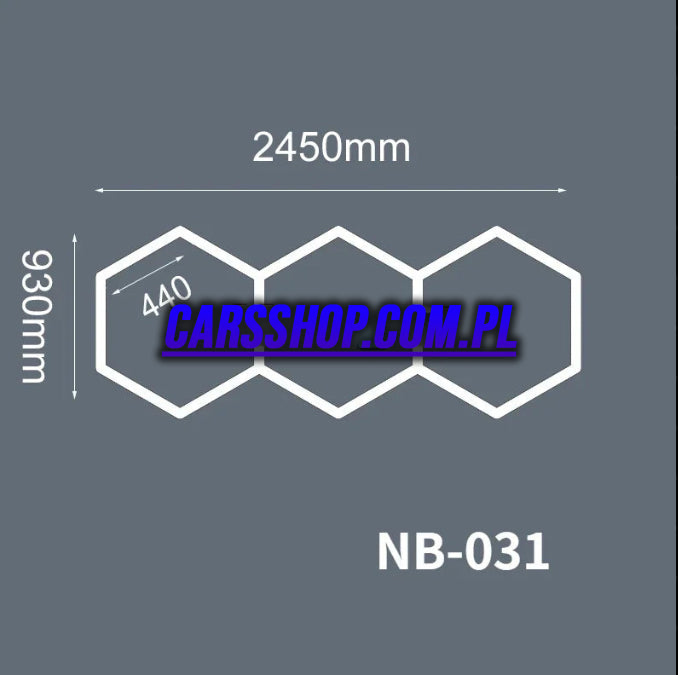 Lampy LED Hexagon do garażu, studia