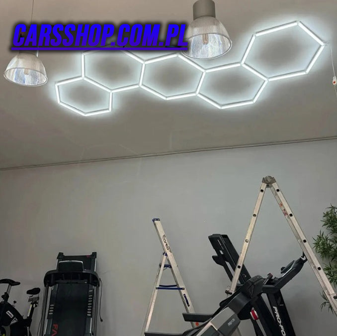 Lampy LED Hexagon do garażu, studia