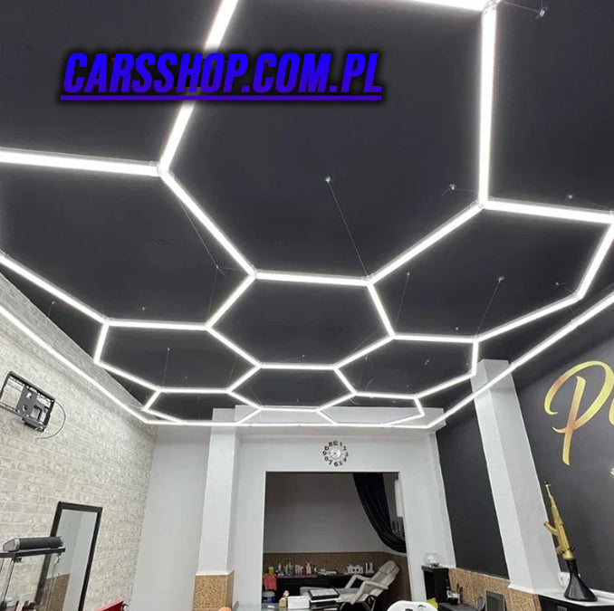 Lampy LED Hexagon do garażu, studia