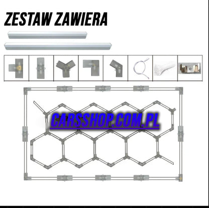 Lampy LED Hexagon do garażu, studia